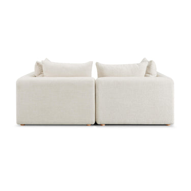 TOV Hangover 81" Contract-Grade Textured Fabric Loveseat Cream