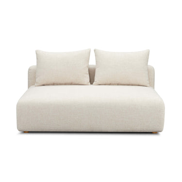 TOV Hangover 64" Contract-Grade Textured Fabric Modular Loveseat Cream
