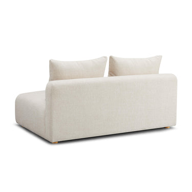 TOV Hangover 64" Contract-Grade Textured Fabric Modular Loveseat Cream