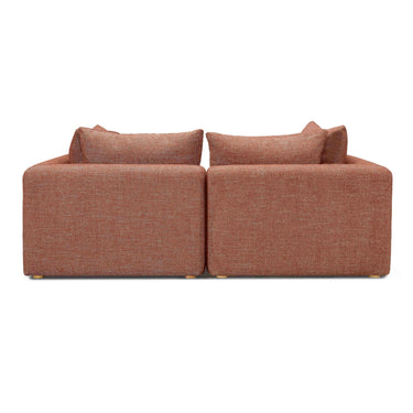 TOV Hangover 81" Contract-Grade Textured Fabric Loveseat Red