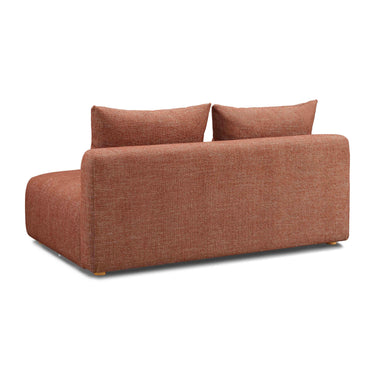 TOV Hangover 64" Contract-Grade Textured Fabric Modular Loveseat Red
