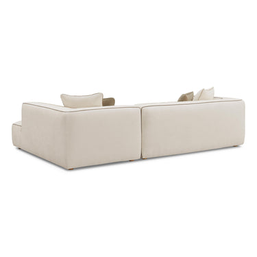 TOV Tristine 2-Piece Cream Contract-Grade Linen L-Shaped Sectional Cream