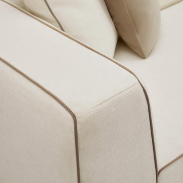 TOV Tristine 2-Piece Cream Contract-Grade Linen L-Shaped Sectional Cream