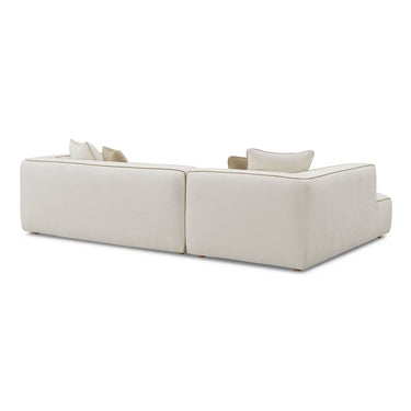 TOV Tristine 2-Piece Cream Contract-Grade Linen L-Shaped Sectional Cream