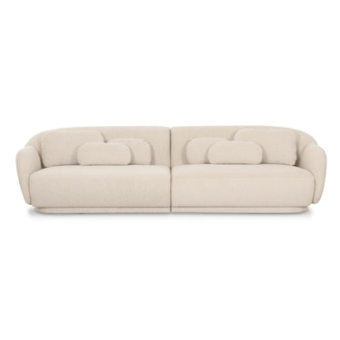 TOV Misty 115" Cream Performance Boucle Modular Sofa Cream
