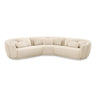 TOV Misty 3-Piece Cream Performance Boucle Modular L-Sectional Cream