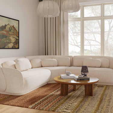 TOV Misty 3-Piece Cream Performance Boucle Modular L-Sectional Cream