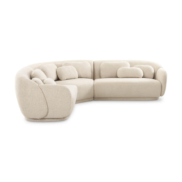 TOV Misty 3-Piece Cream Performance Boucle Modular L-Sectional Cream