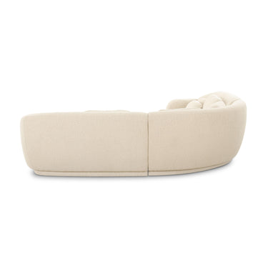 TOV Misty 3-Piece Cream Performance Boucle Modular L-Sectional Cream