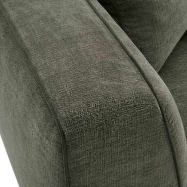 TOV Tristine 96" Olive Green Upcycled Performance Basketweave Sofa Olive Green