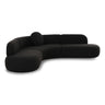 TOV Broohah 3-Piece Performance Fabric L-Shaped Sectional Black