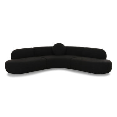 TOV Broohah 3-Piece Performance Fabric L-Shaped Sectional Black