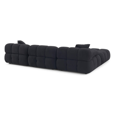 TOV Calliope 4-Piece Performance Vegan Shearling Modular Sectional Black