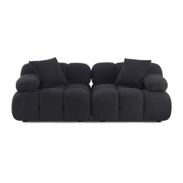 TOV Calliope 79" Performance Vegan Shearling Modular Loveseat Black