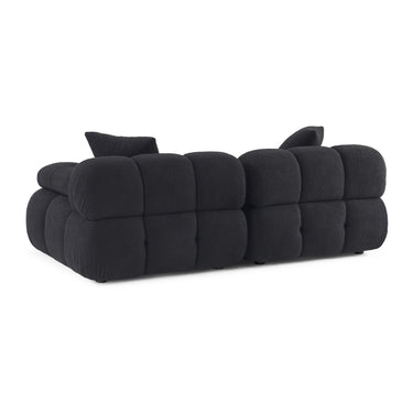 TOV Calliope 79" Performance Vegan Shearling Modular Loveseat Black