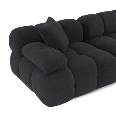 TOV Calliope 79" Performance Vegan Shearling Modular Loveseat Black
