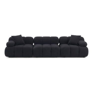 TOV Calliope 118" Performance Vegan Shearling Modular Sofa Black