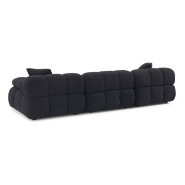 TOV Calliope 118" Performance Vegan Shearling Modular Sofa Black