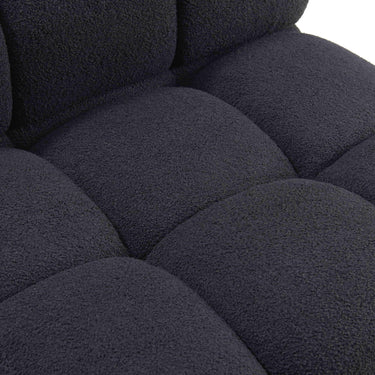 TOV Calliope 6-piece Performance Vegan Shearling Modular U-Sectional Black