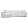 TOV Mindy 4-Piece Performance Chenille Basketweave Modular Sectional, Cream option, image 1