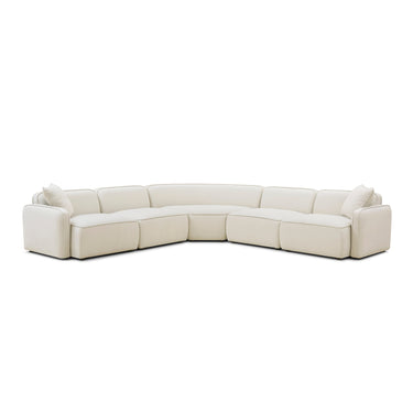 TOV Travie 5-Piece Sand Upcycled Performance Linen Modular Large L-Sectional Sand