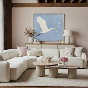 TOV Travie 5-Piece Sand Upcycled Performance Linen Modular Large L-Sectional Sand