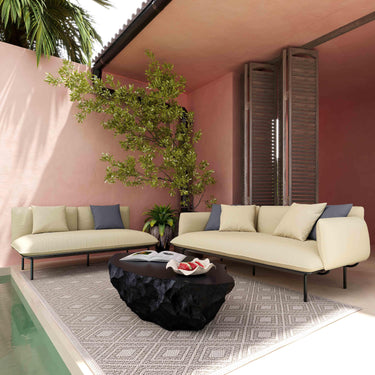 TOV Katti 85" Outdoor Sofa Beige