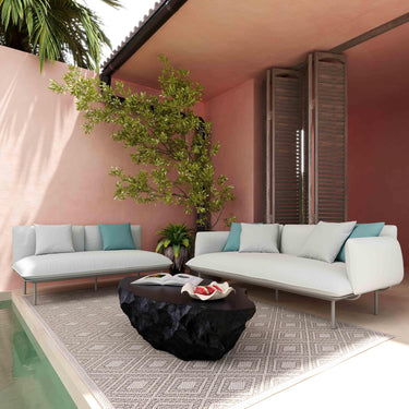 TOV Katti 65.5" Outdoor Loveseat Light Grey