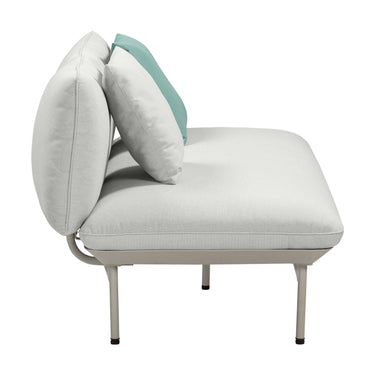 TOV Katti 65.5" Outdoor Loveseat Light Grey