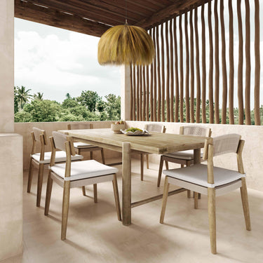 TOV Gata Cream Outdoor Dining Chair - Set of 2 Cream