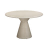 TOV Fern 47" Beige Textured Faux Plaster Concrete Indoor / Outdoor Round Dining Table, image 1