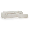 TOV Hangover 4-Piece Cream Performance Fabric Outdoor Modular Sectional Cream