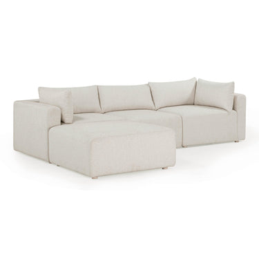 TOV Hangover 4-Piece Cream Performance Fabric Outdoor Modular Sectional Cream