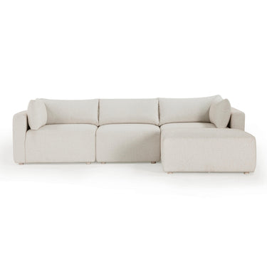 TOV Hangover 4-Piece Cream Performance Fabric Outdoor Modular Sectional Cream