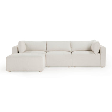 TOV Hangover 4-Piece Cream Performance Fabric Outdoor Modular Sectional Cream