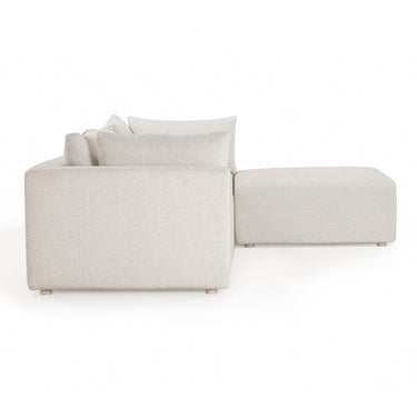 TOV Hangover 4-Piece Cream Performance Fabric Outdoor Modular Sectional Cream