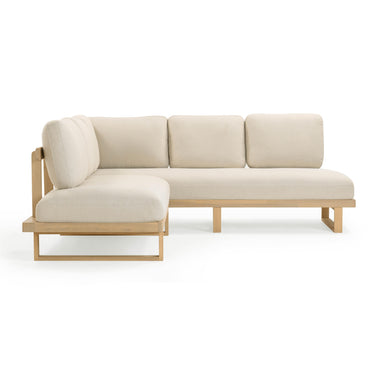 TOV Evan 2-Piece Cream Performance Fabric Outdoor L-Shaped Sectional Cream