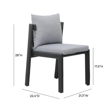 TOV Nancy Outdoor Dining Chair Grey