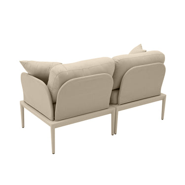 TOV Kapri 55" Modular Outdoor Loveseat Taupe