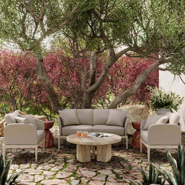 TOV Kapri 55" Modular Outdoor Loveseat Taupe