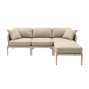 TOV Kapri 4-Piece Modular Outdoor Sectional Taupe