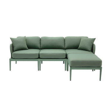 TOV Kapri 4-Piece Modular Outdoor Sectional Moss Green