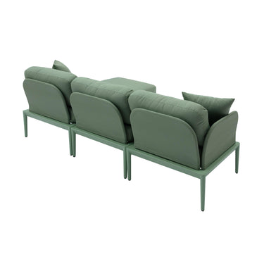 TOV Kapri 4-Piece Modular Outdoor Sectional Moss Green