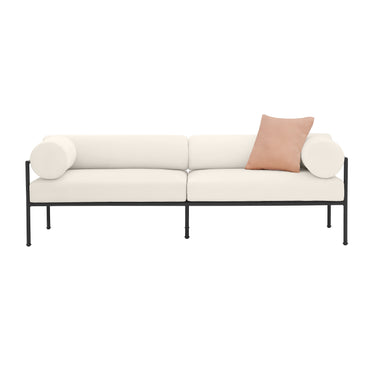TOV Vera 84" Cream Performance Fabric Outdoor Sofa Cream