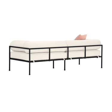 TOV Vera 84" Cream Performance Fabric Outdoor Sofa Cream