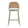 TOV Alexa Performance Fabric Outdoor Stool, Cream/Natural / Counter Height option, image 3
