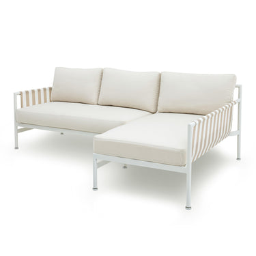 TOV Dunes 2-Piece Cream Outdoor L-Shaped Sectional Cream