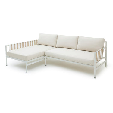 TOV Dunes 2-Piece Cream Outdoor L-Shaped Sectional Cream