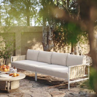 TOV Dunes Cream Outdoor 110" Sofa Cream