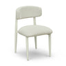 TOV Annika Textured Contract-Grade Fabric Outdoor Dining Side Chair Cream